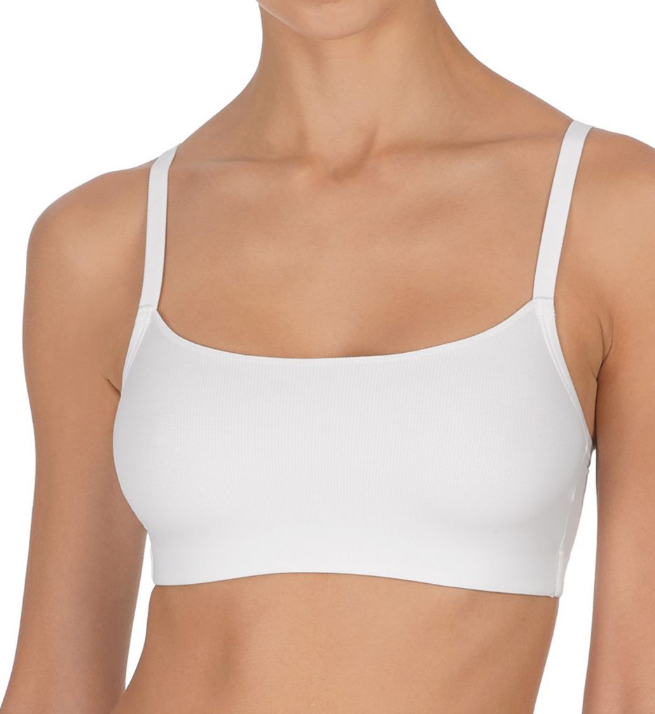 NATORI Women's Sz M Limitless Convertible Wirefree Sports Bralette 755195  White