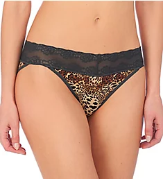 Bliss Perfection One Size Fits All V-Kini Panty Coal Luxe Leopard O/S