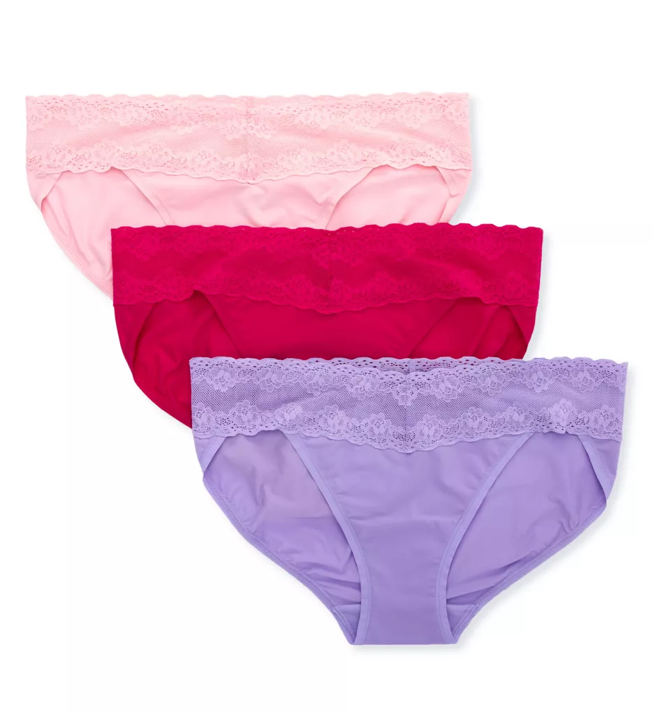 Bliss One Size V-Kini Panty - 3 Pack Blossom/Elec Fuch/Viol O/S