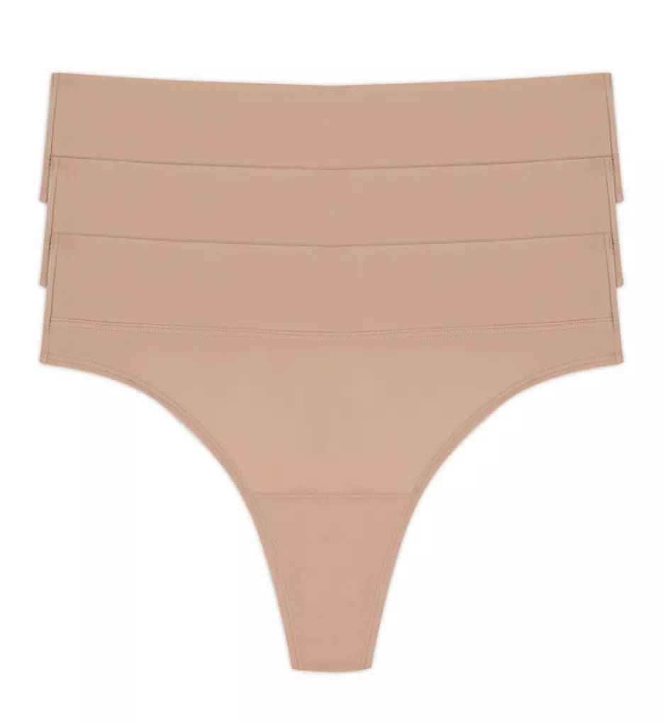 Bliss Flex Thong Panty - 3 Pack Cafe 2X