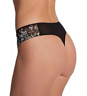 Flawless Thong Panty Black/Ivory L
