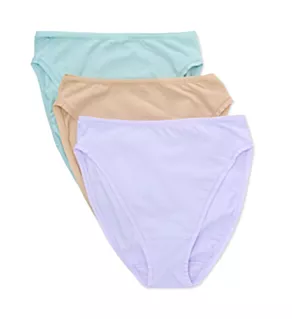 Bliss Bare Cotton Hi Cut Brief Panty - 3 Pack
