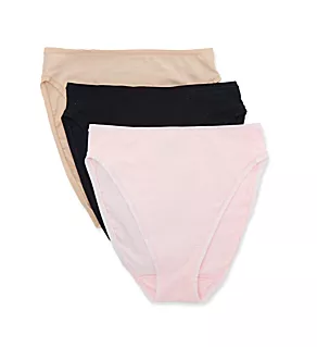 Bliss Bare Cotton Hi Cut Brief Panty - 3 Pack