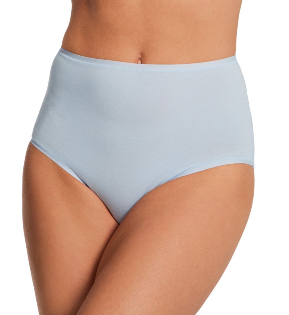 Natori Women's Bliss Bare Cotton High Waist Brief Panty in Glacier Blue | Size Medium | HerRoom.com