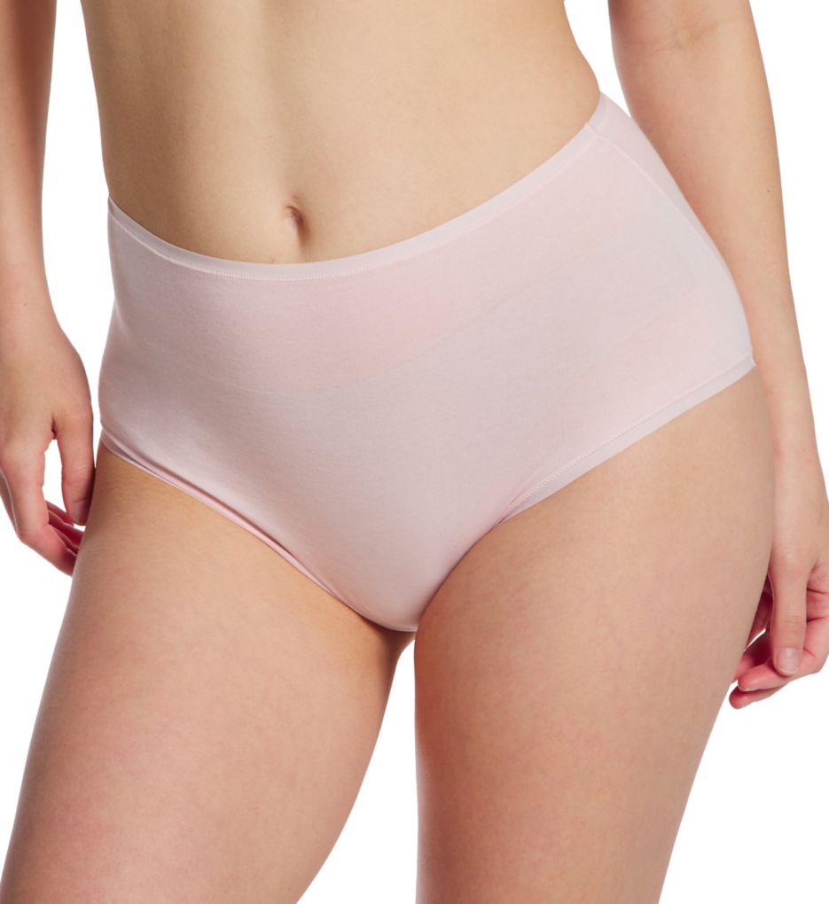 Natori Women's Bliss Bare Cotton High Waist Brief Panty in Pink | Size Medium | HerRoom.com