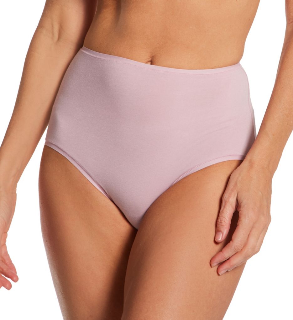 Natori Women's Bliss Bare Cotton High Waist Brief Panty in Pink | Size Medium | HerRoom.com