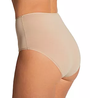 Bliss Bare Cotton High Waist Brief Panty Café Au Lait S