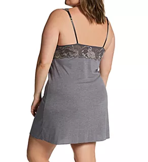 Plus Zen Floral 36 Inch Lace Cup Chemise