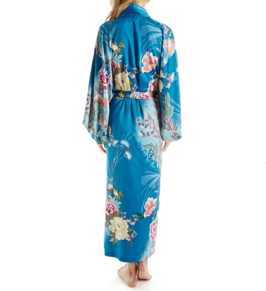 Serene Long Printed Charmeuse Robe
