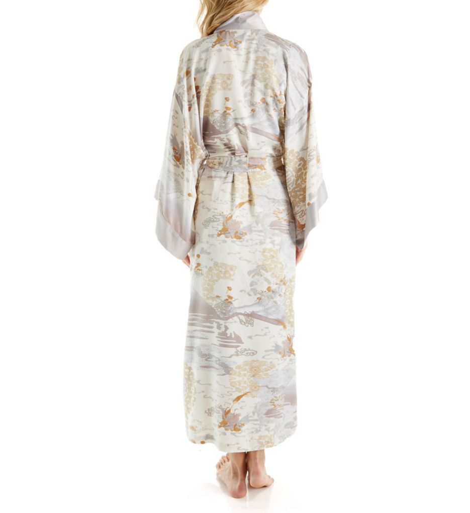Forbidden City Printed Silky Charmeuse Long Robe