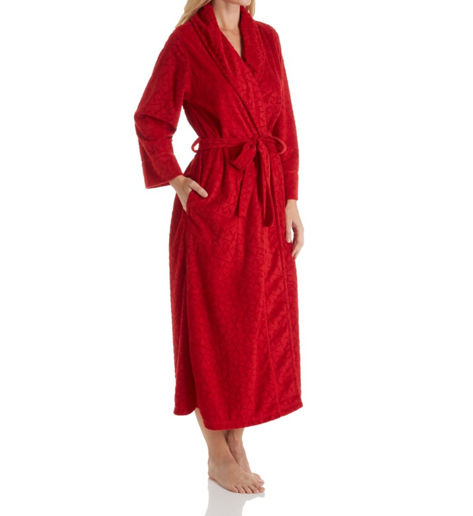 Natori Trance Velvet Jacquard Long Robe D74060 - Natori Sleepwear
