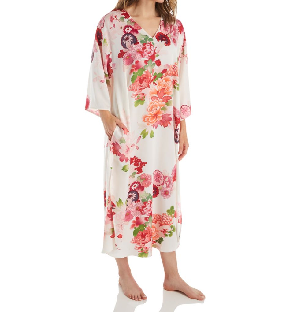 Winter Peony Printed Caftan-cs1