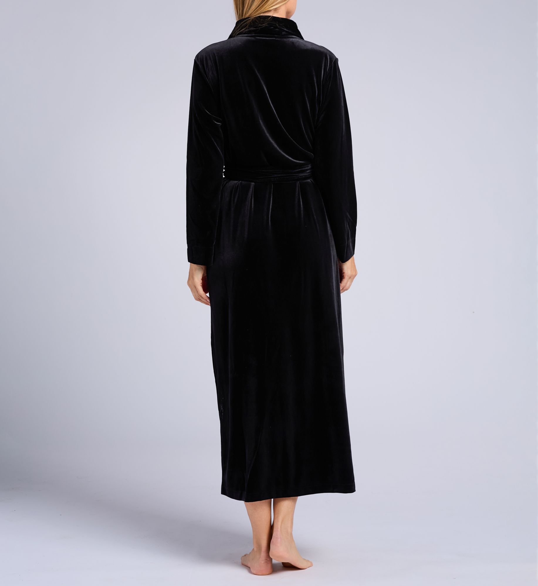 Natori Natalie Velvet Robe Black L  - Image 2