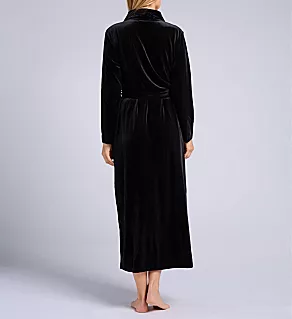 Natalie Velvet Robe Black L