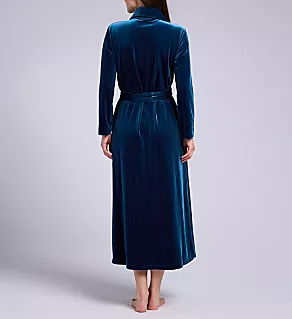 Natalie Velvet Robe Midnight Teal XL
