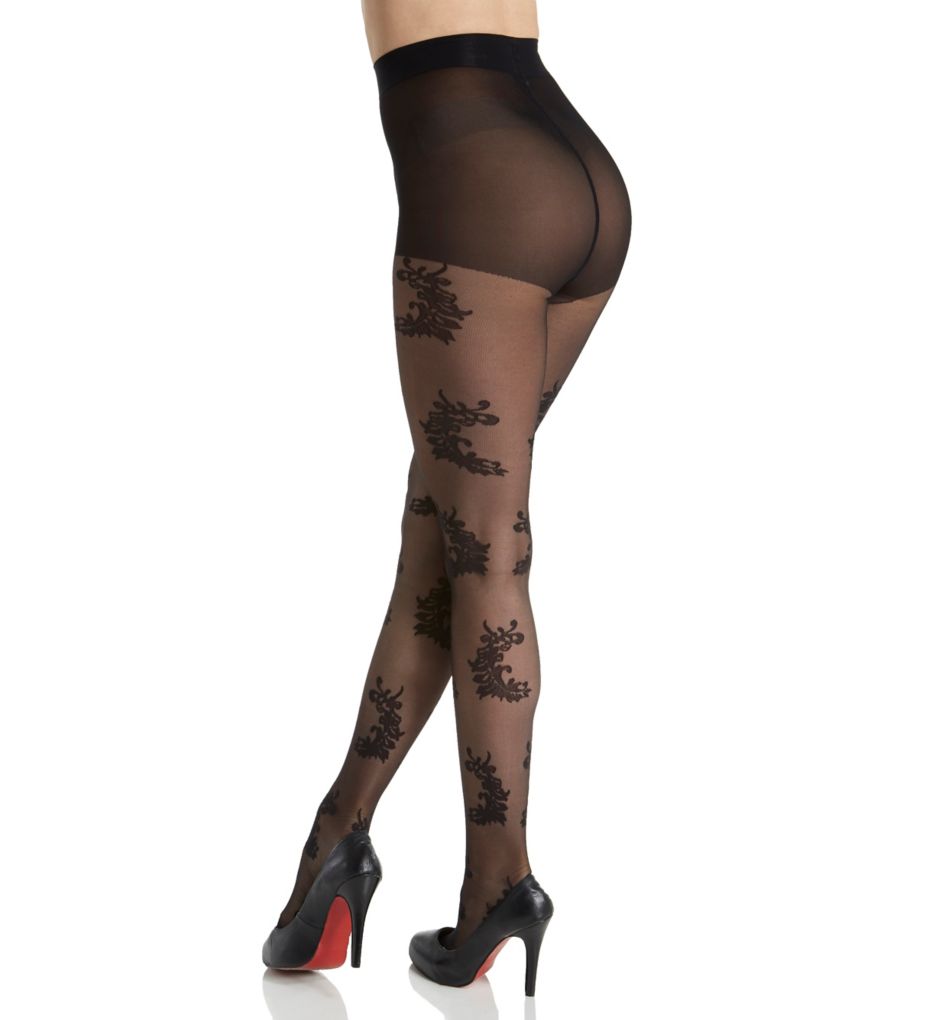 Natori Feather Pattern Net Tights