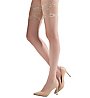Natori Crystal Sheer Feathers Lace Top Thigh High