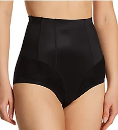 Feathers High Waisted Control Top Brief Panty Black S