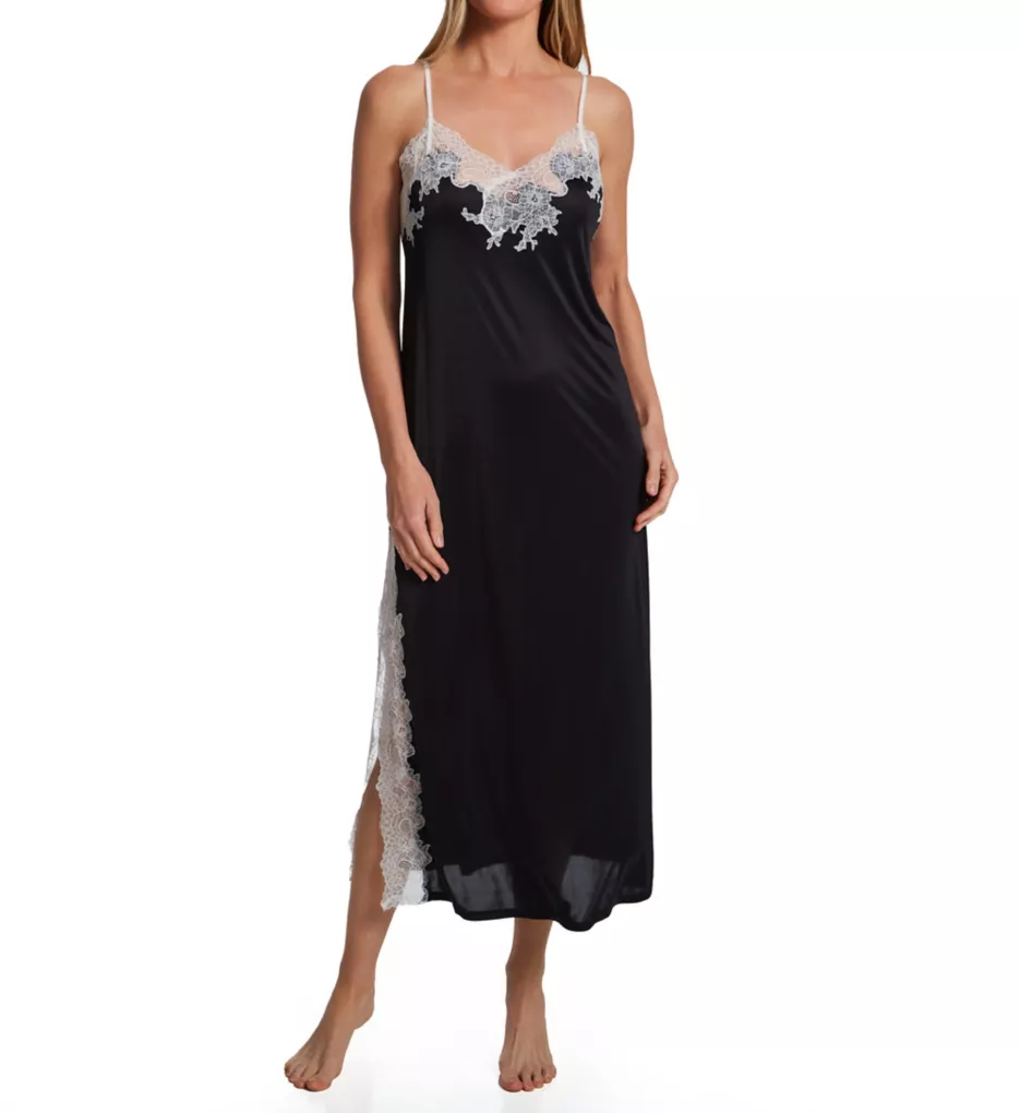 Enchant Slinky Gown Black w/ Ivory L