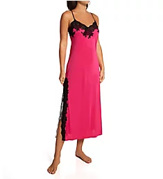 Enchant Slinky Gown Fiesta Pink/Black Lace L