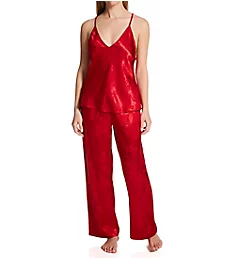 RYU Jacquard Camisole PJ Set Brocade Red L