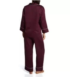 Cotton Sateen PJ Set Chocolate Cherry S