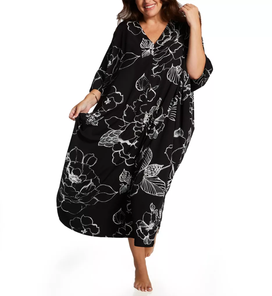 Plus Size Juliette Satin Zip Caftan