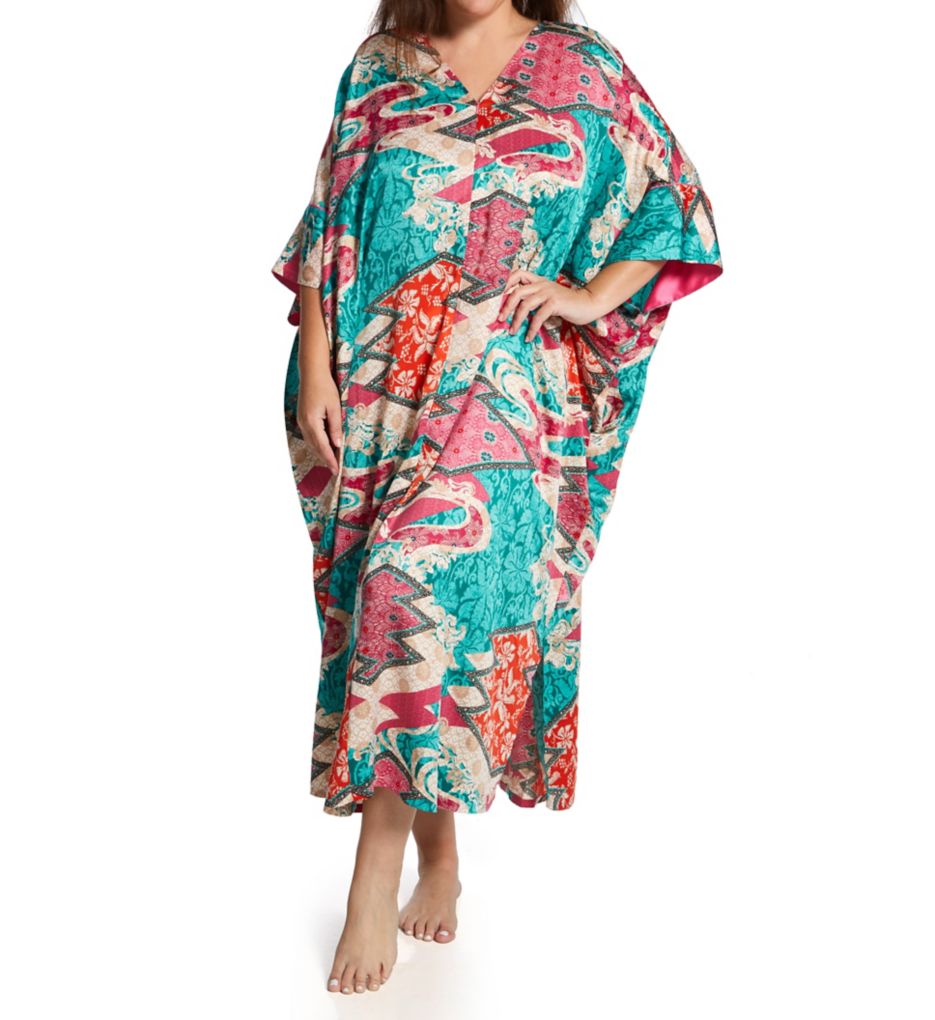 Plus Size Orient Express Satin Caftan-gs