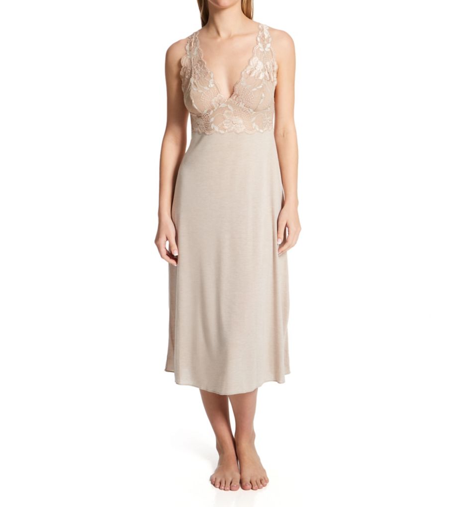 Zen Floral Modal Knit with Lace Nightgown