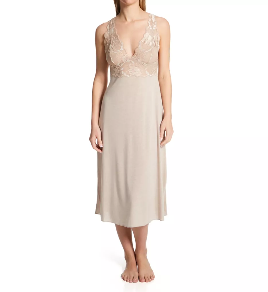 Zen Floral Modal Knit with Lace Nightgown