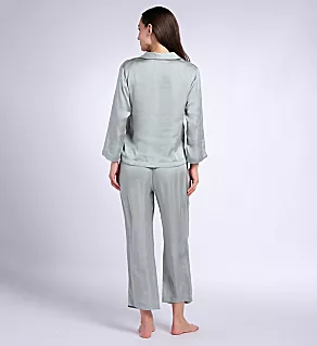 Ashley Washed Satin PJ Set Celadon XL