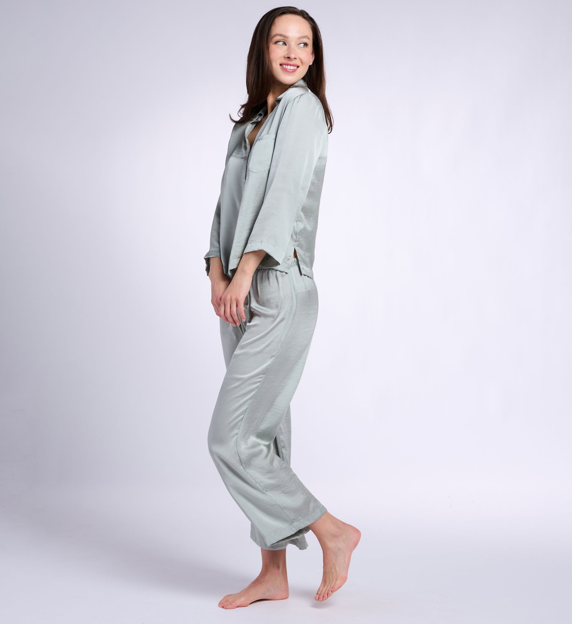 Natori Ashley Washed Satin PJ Set V26330 - Image 3