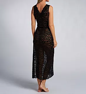 Peony Sleeveless Lace Gown Black S