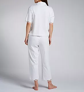 Bliss Serenity Mercerized Cotton Jersey PJ Set White S