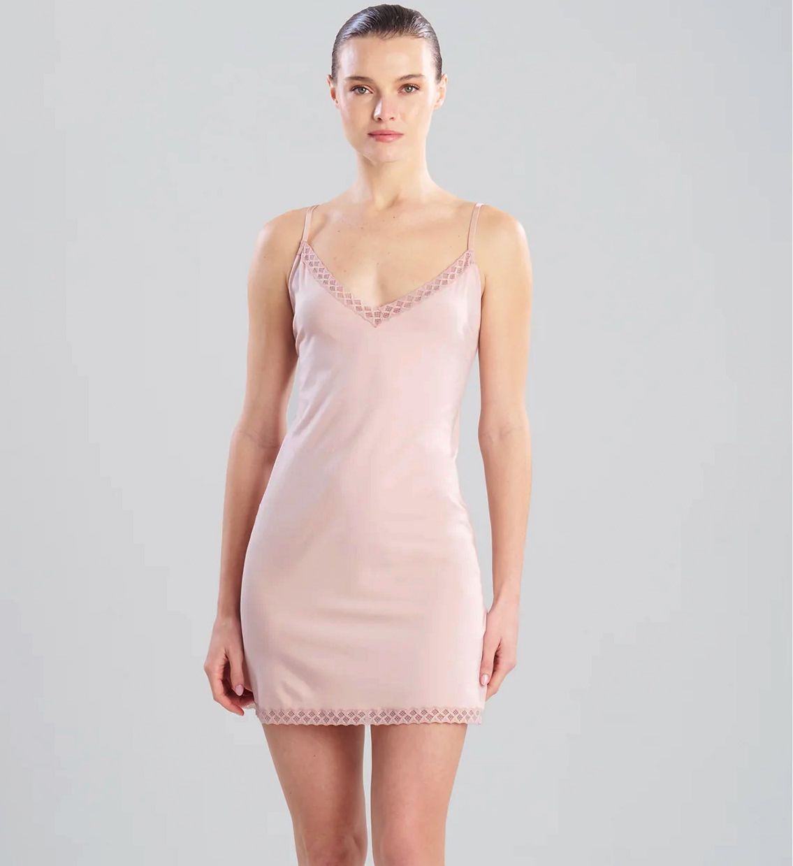 Natori Women's True Bliss Chemise in Rose Beige | Size: Medium | HerRoom.com