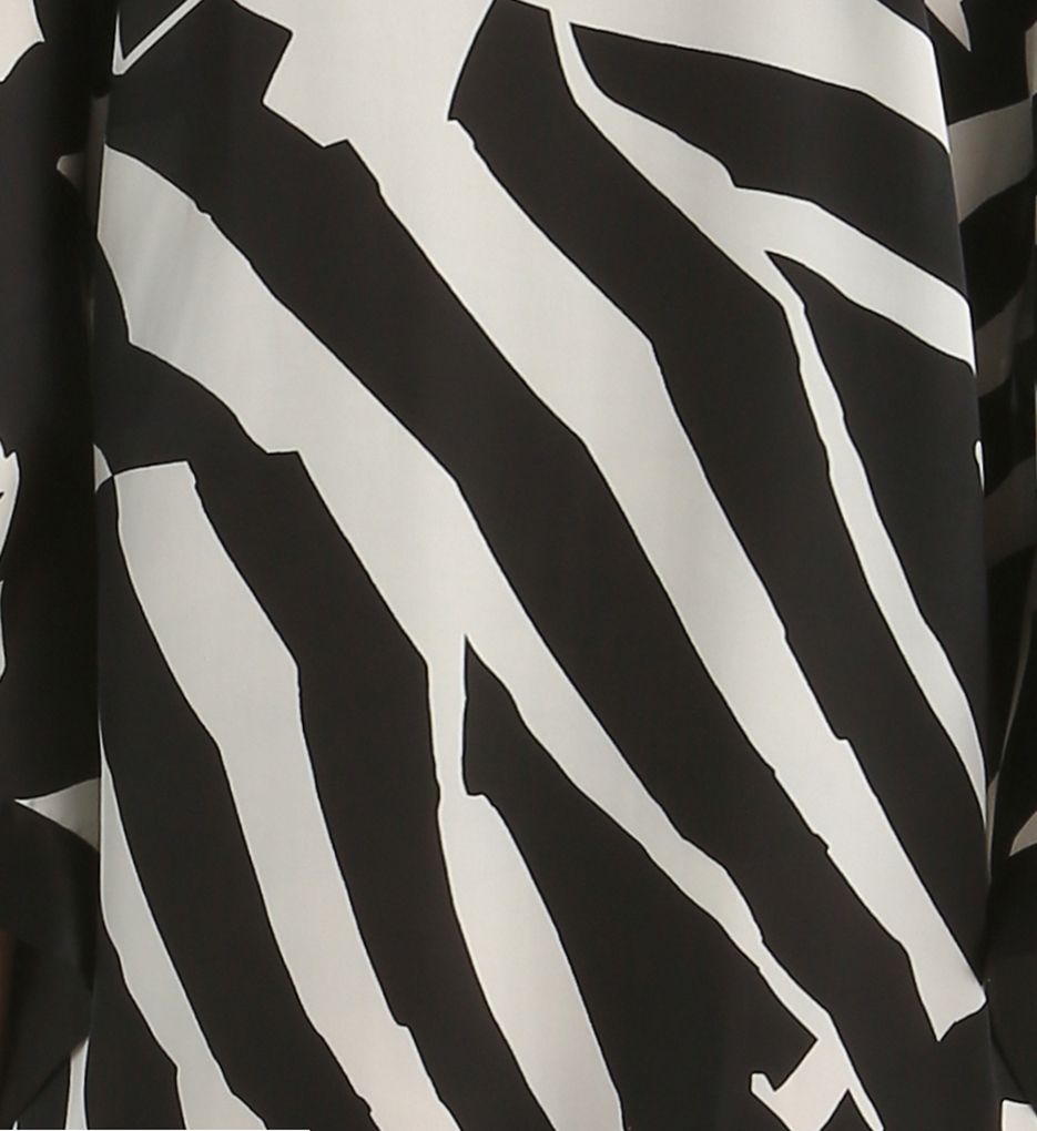 Zebra Printed Gown with Lace-cs1