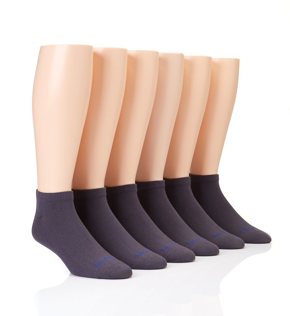 Nautica 171LC01 Solid Super Soft Basic Low Cut Socks - 6 Pack (Grey 10-13)