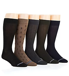 Anchor Solid Dress Sock - 5 Pack Assorted O/S