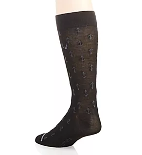 Anchor Solid Dress Sock - 5 Pack Black O/S