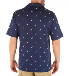 J Class Print Anchor Camp Shirt Maritime Navy L