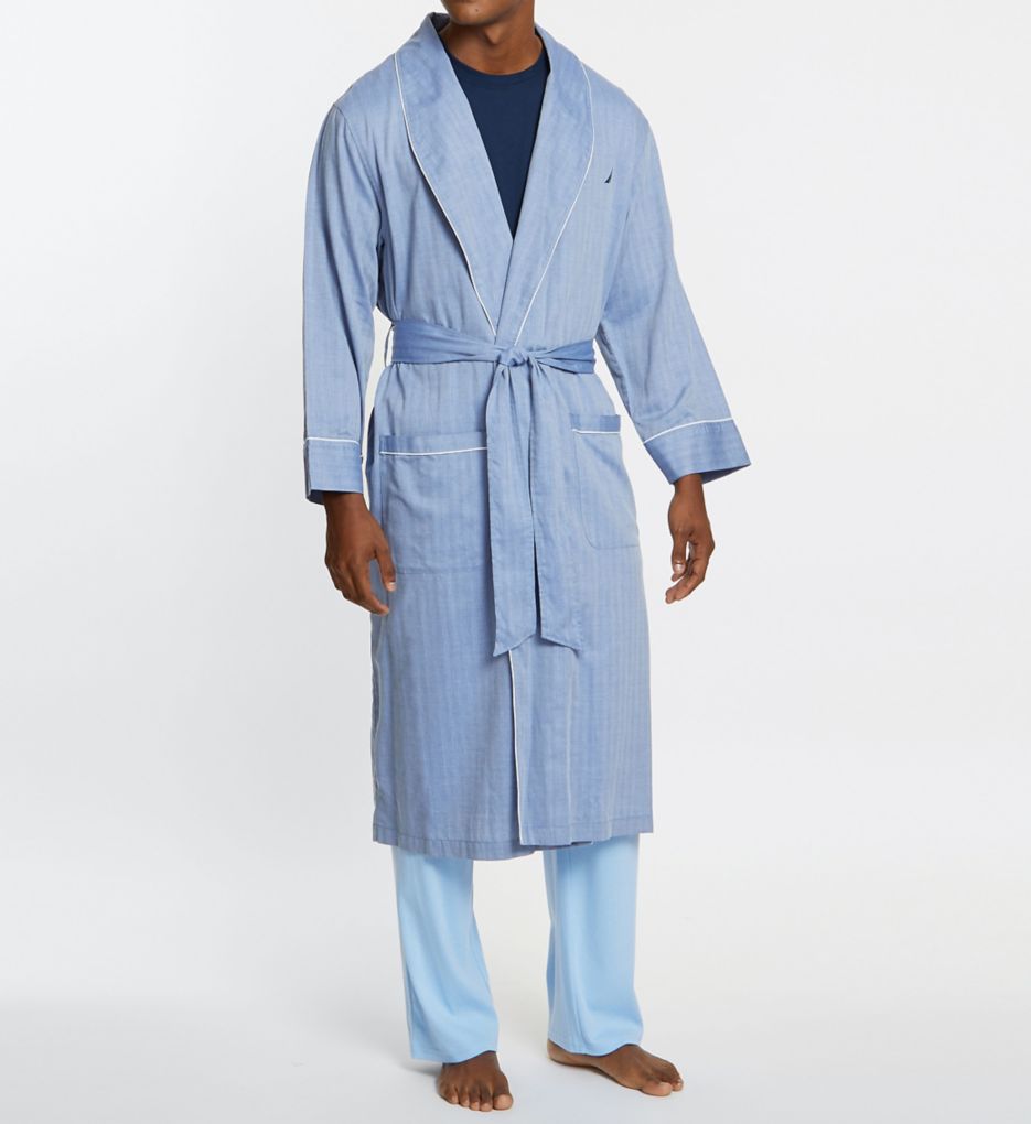 Woven Herringbone Robe