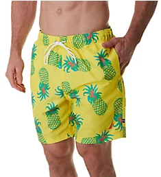 Big Man Tropical Pineapple 8 Inch Swim Trunk