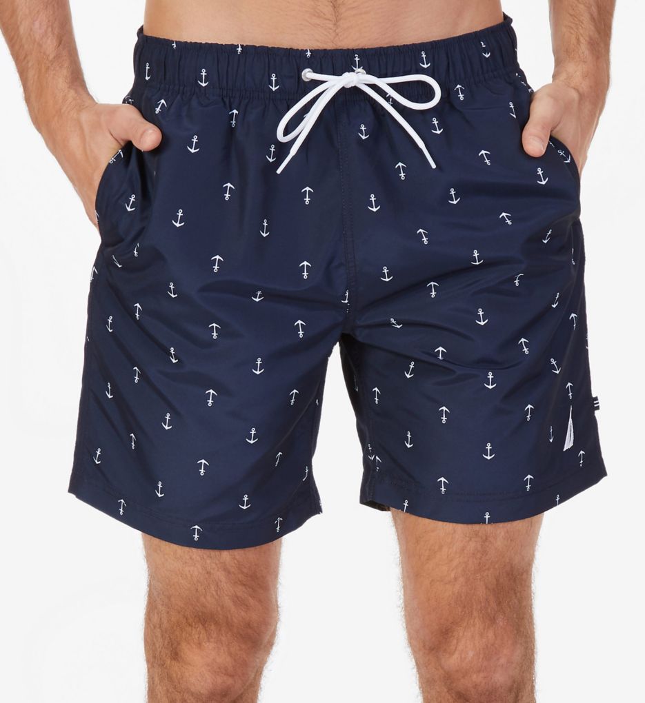 Big Man Anchor Print Swim Trunk-fs