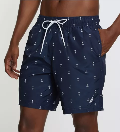 Nautica Tall Man Anchor Print Swim Trunk FY8111T