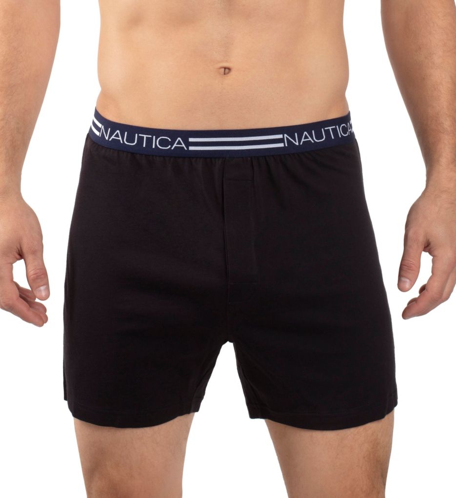 100% Cotton Loose Knit Solid Boxer-fs