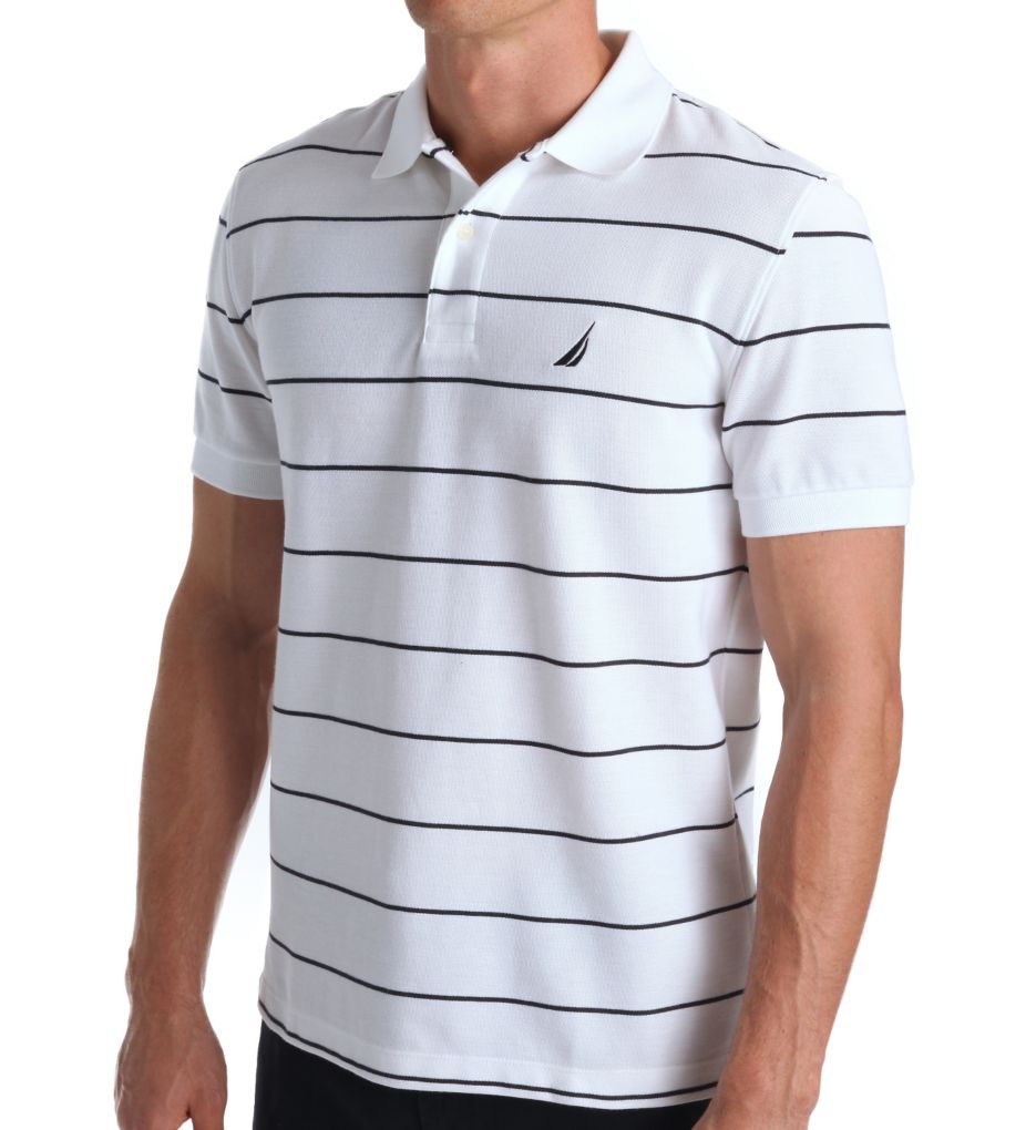 Performance Wicking Striped Polo Shirt