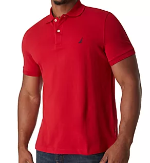 Pique Cotton Short Sleeve Deck Polo NaRed 2XL
