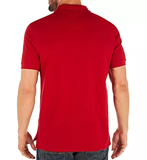 Pique Cotton Short Sleeve Deck Polo NaRed 2XL