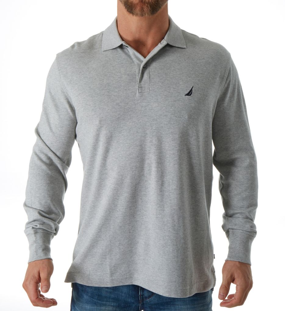 Knit Long Sleeve Polo-fs