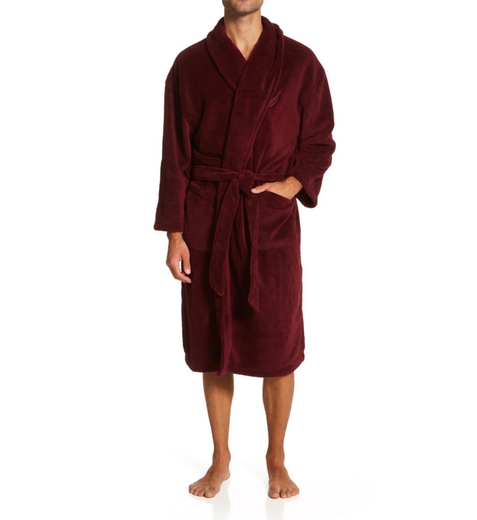 Poly Brushed Plush Robe-fs